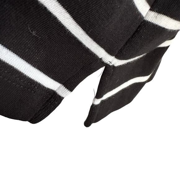 Chico’s Size 3 XL Black White Stripe Cotton Top Casual Work Travel - Picture 4 of 7